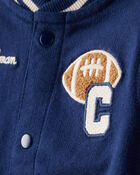 Baby Boy 3-Piece Varsity Freshman Little Jacket Set - Navy/Ivory, image 2 of 6 slides