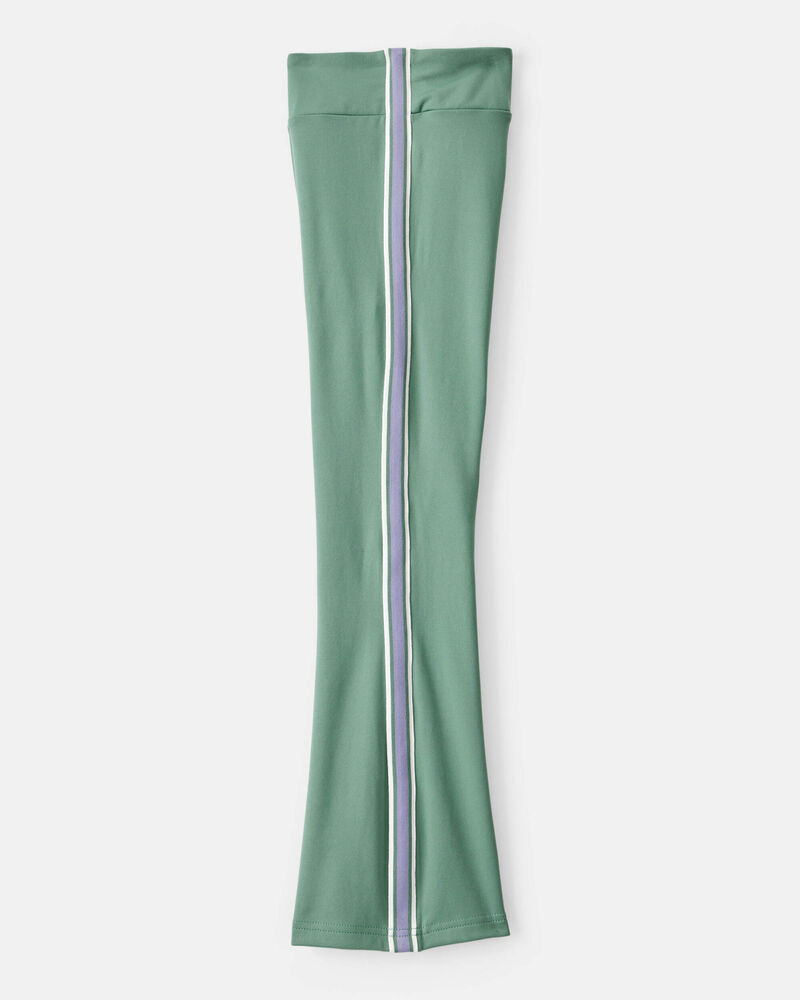 Girls 2-Piece Snack Team Graphic Tee & Knit Flare Active Pants Set - Green/White, image 6 of 7 slides