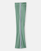 Girls 2-Piece Snack Team Graphic Tee & Knit Flare Active Pants Set - Green/White, image 6 of 7 slides