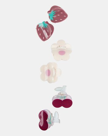 Girls 6-Pack Fruit Hair Clips, 