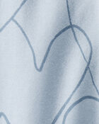 Baby Girl Cotton Heart Stretch Leggings - Blue, image 3 of 4 slides