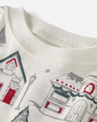 Baby Organic Cotton Pajamas Set in Winter Village Print
, image 2 of 4 slides