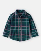 Baby Boy Plaid Button-Down Shirt - Green, image 1 of 3 slides