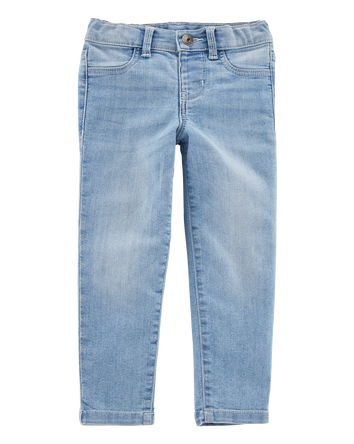 Baby Light Blue Wash Skinny-Leg Jeans, 