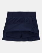 Kid 2-Pack Poplin Stretch Uniform Skorts - Navy, image 3 of 4 slides