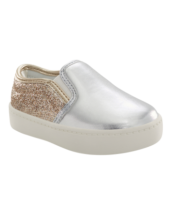 Toddler Metallic Slip-On Casual Shoes, 