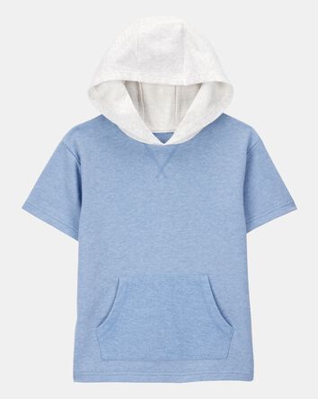 Kid Hooded French Terry Short-Sleeve Tee - Blue, 