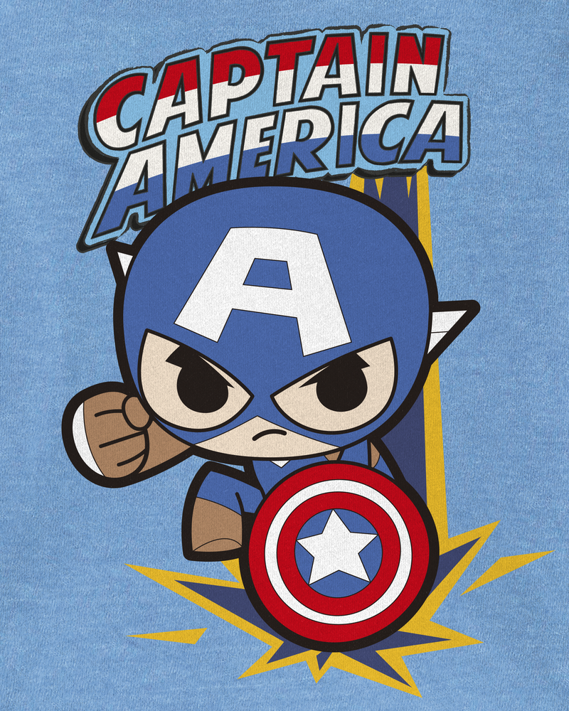 Toddler Boy Marvel&trade; Captain America Short-Sleeve Graphic Tee - Blue, image 2 of 2 slides