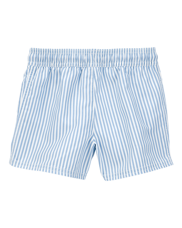 Toddler Boy Striped Swim Trunks - Blue, 