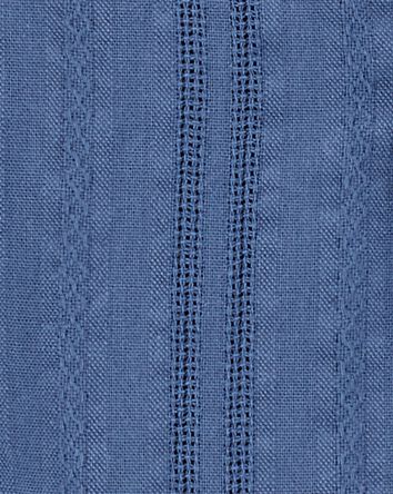 Baby Button-Down Cotton Romper - Blue, 