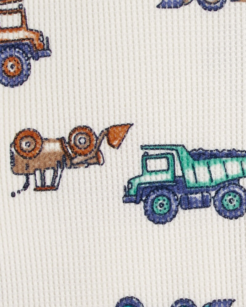 Baby Car 2-Way Zip Waffle Knit Sleep & Play Pajamas, image 2 of 4 slides