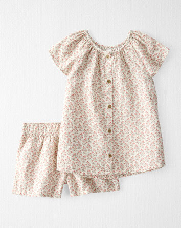 Kid 2-Piece Organic Cotton Flutter Sleeves Set, 