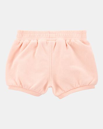 Baby Girl Pull-On French Terry Shorts - Pink, 