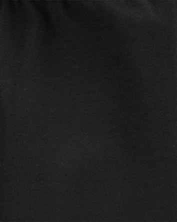 Kid 2-Pack Black Cotton Stretch Leggings, 