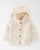 Baby Organic Cotton Signature Stitch Cardigan - Cream
, image 1 of 4 slides