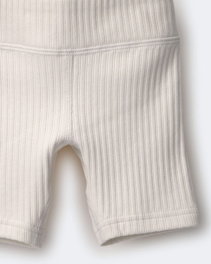 Toddler Girl Brooklyn Bike Shorts - Cream, image 7 of 10 slides