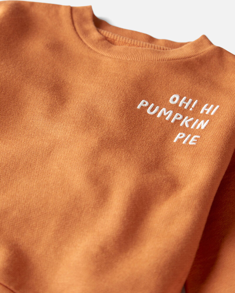 Toddler Organic Cotton Pumpkin Pie Sweatshirt, image 2 of 5 slides