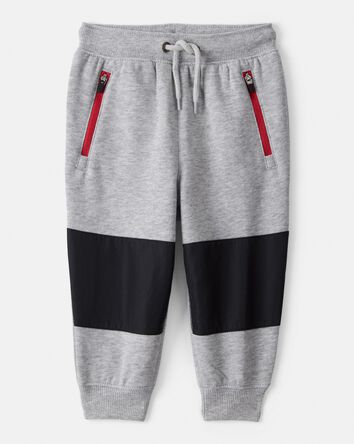 Baby Boy Fleece Joggers - Grey, 