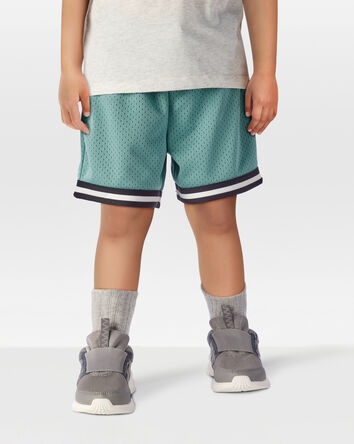 Toddler Fan-Favorite Basketball Mesh Short - Teal, 