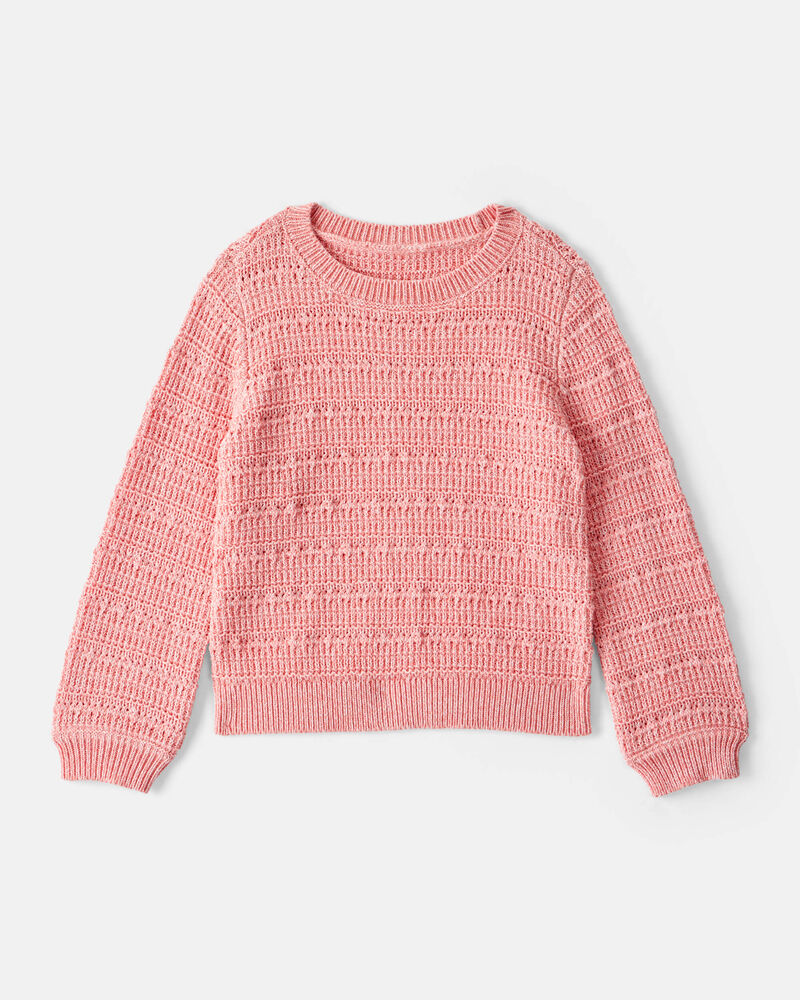 Toddler Girl Long-Sleeve Sweater - Pink, image 1 of 3 slides