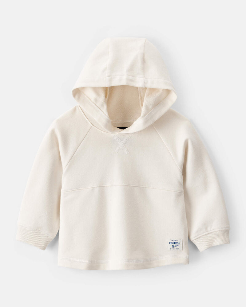 Baby Boy Long-Sleeve Hoodie - Ivory, image 1 of 3 slides