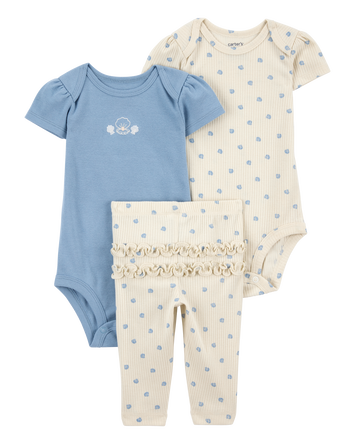 Baby 3-Piece Seashell Little Character Set&reg; - Blue/Cream, 