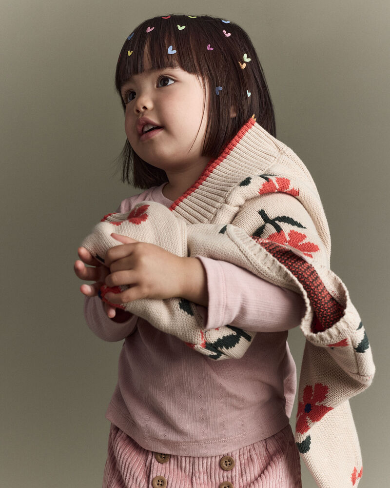 Toddler Girl Pointelle Long-Sleeve Top - Light Pink, image 4 of 6 slides