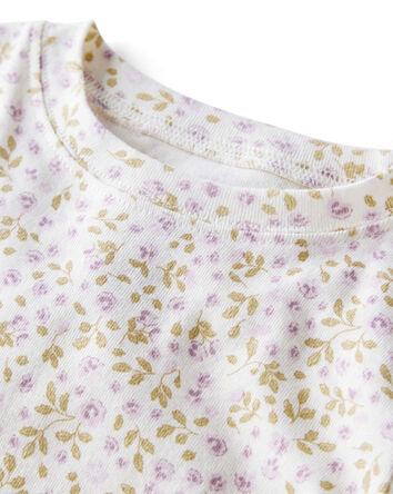 Toddler Girl Organic Cotton  Pajamas in Botanic Muse Print, 