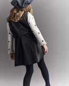 Toddler Girl Faux Leather Sleeveless Dress - Black, image 5 of 6 slides