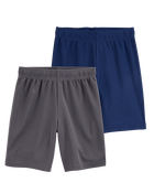 Kid 2-Pack Active Mesh Shorts, image 1 of 7 slides