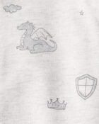 Baby 3-Piece Fairytale Print Little Jacket Set - Ivory/Grey, image 3 of 4 slides