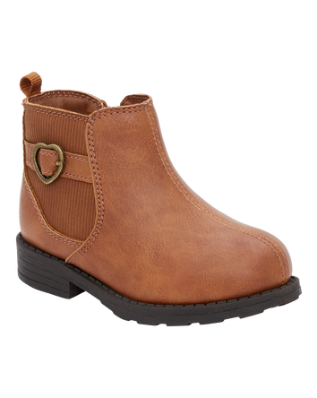 Toddler Faux Leather Chelsea Boots, 