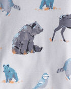 Baby Organic Cotton Pajamas in Midnight Forest Print, image 3 of 4 slides