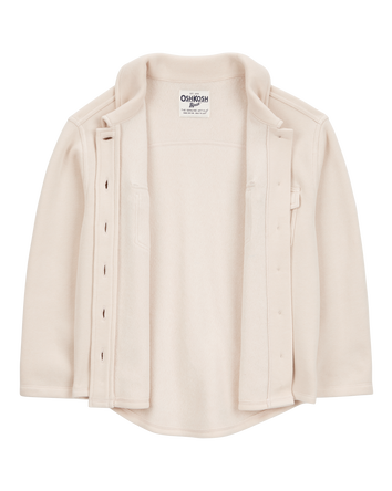 Kid Button-Front Fleece Shacket, 