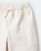 Toddler Girl Wide Leg Pocket Pant - Cream, image 7 of 7 slides