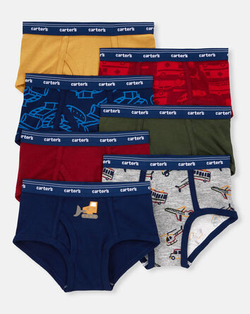 Boys 7-Pack Construction Print Brief Underwear, 