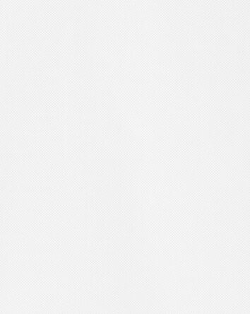 Kid White Long-Sleeve Piqu&eacute; Polo Shirt, 