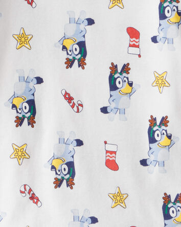 Toddler Bluey&trade; 100% Cotton Long-Sleeve Snug Fit 2-Piece Pajamas - White, 