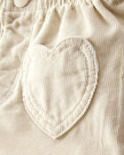 Baby Girl Heart Pocket Barrel Pants - Tan, image 2 of 5 slides