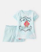 Toddler Girl 2-Piece Little Mermaid Outfit Set, image 1 of 5 slides
