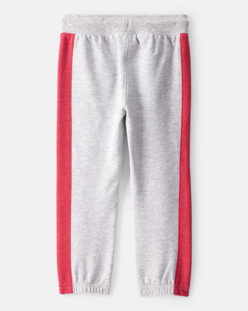 Toddler Boy 2-Piece Pullover Sweatshirt & French Terry Joggers Set - Heather/Red, image 6 of 10 slides