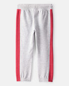 Toddler Boy 2-Piece Pullover Sweatshirt & French Terry Joggers Set - Heather/Red, image 6 of 10 slides