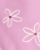 Baby Girl Floral Long-Sleeve Cotton Tee & Pant Set - Purple, image 2 of 3 slides