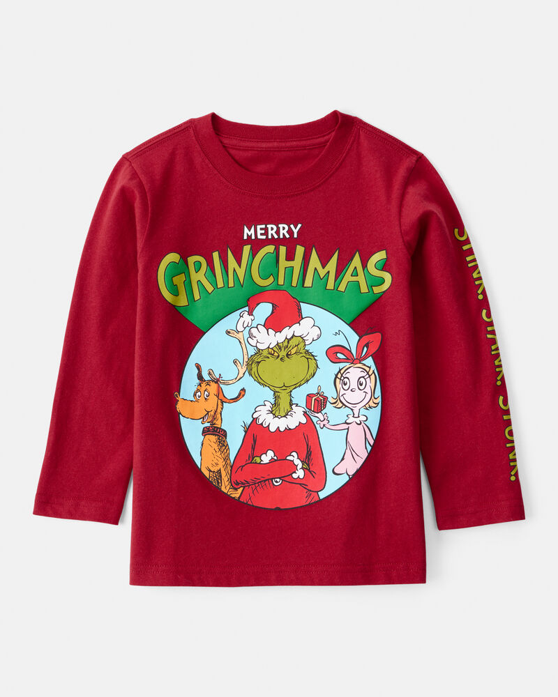 Toddler Dr. Seuss&trade; The Grinch Long-Sleeve Graphic Tee - Red, image 1 of 4 slides
