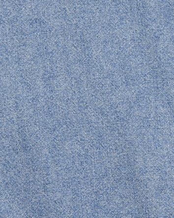 Baby Chambray Polo Romper, 