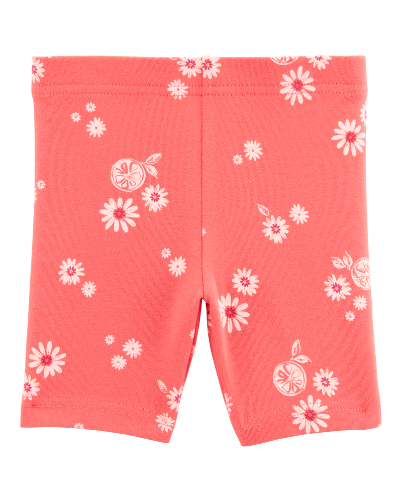 Toddler 2-Piece Floral Tank Dress & Bike Shorts Set - Orange, image 7 of 7 slides