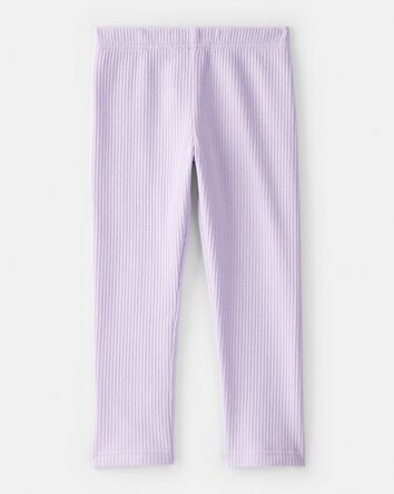 Toddler Girl Pull-On Stretch Rib Leggings - Purple, 