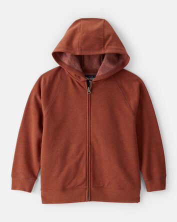 Boys DayDream Fleece Zip-Up Hoodie - Brown, 