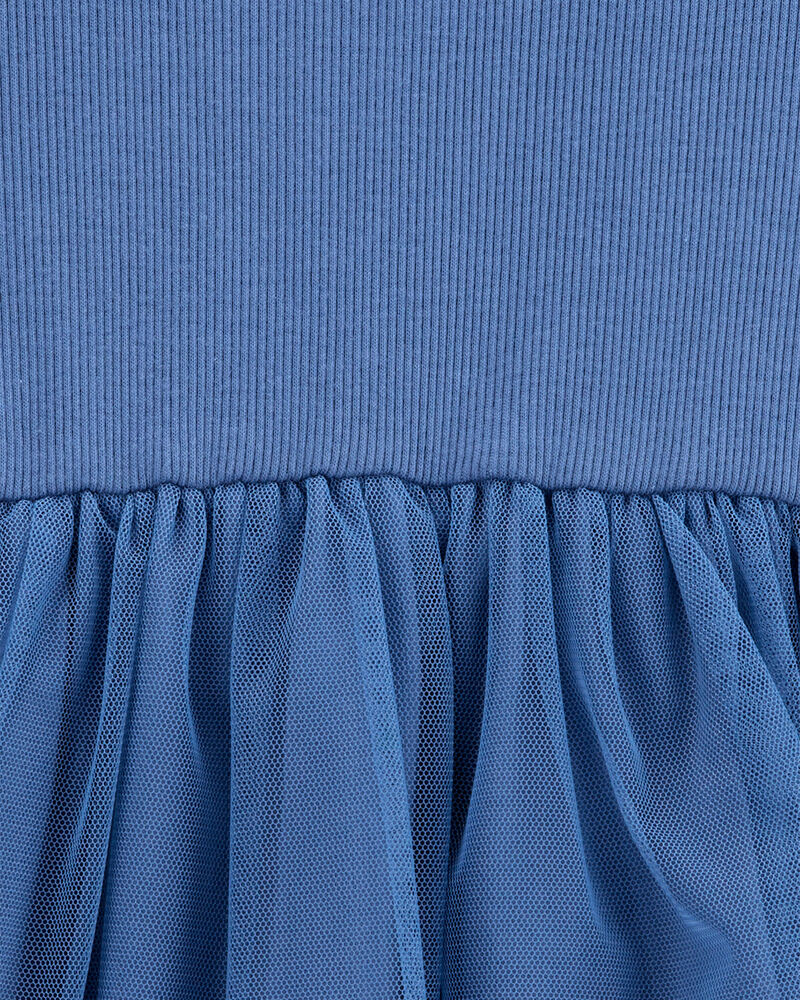 Toddler Solid Short-Sleeve Dress - Navy, image 3 of 4 slides