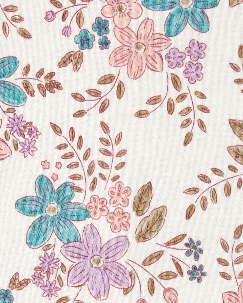 Baby Girl 5-Pack Floral Short-Sleeve Bodysuits, image 2 of 8 slides